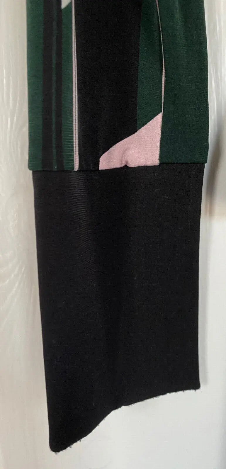 M & S Geometric Pink, Green, Black and White Wrap Dress Size 12 Cherchez La Femme brand