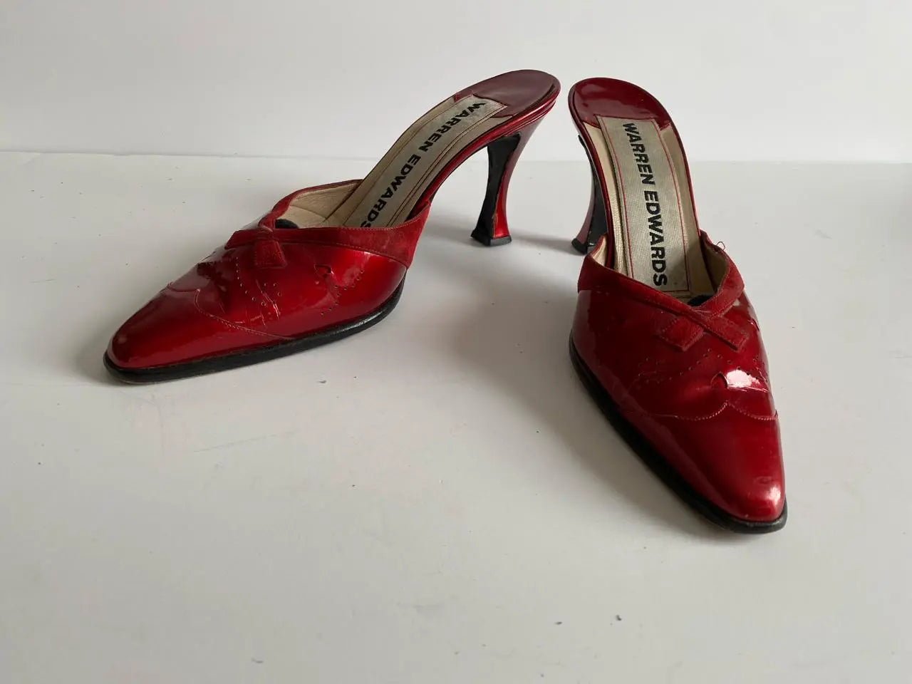 Warren Edwards—stunning vibrant red shoes from New York Vivienne Austin