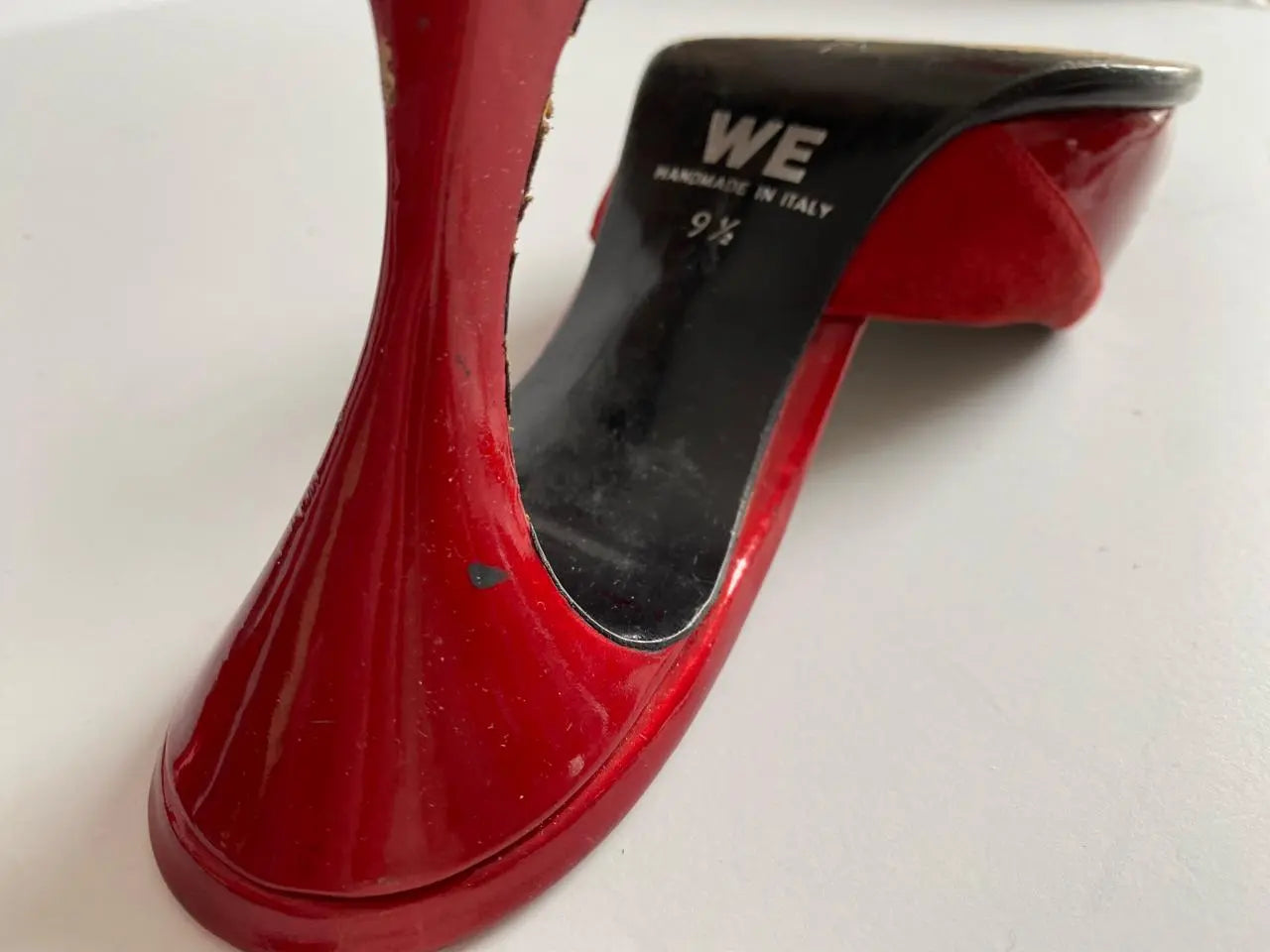 Warren Edwards—stunning vibrant red shoes from New York Vivienne Austin