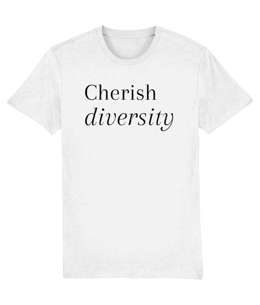 Cherish Diversity non gender white T-shirt Cherchez La Femme brand