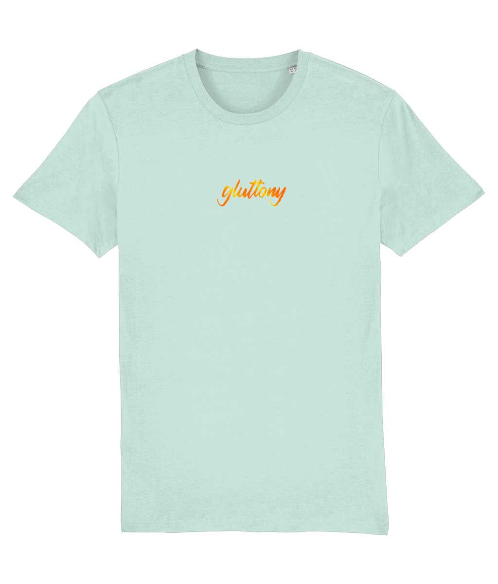 Gluttony non gender organic t-shirt Cherchez La Femme brand