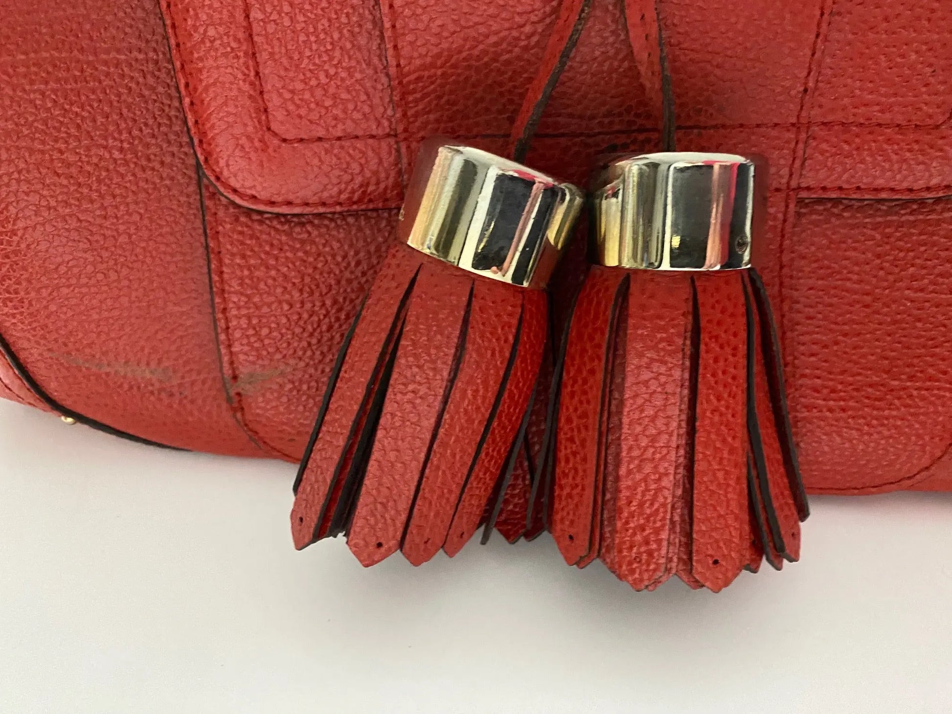 Red Leather Handbag by Luella Bartley Vivienne Austin