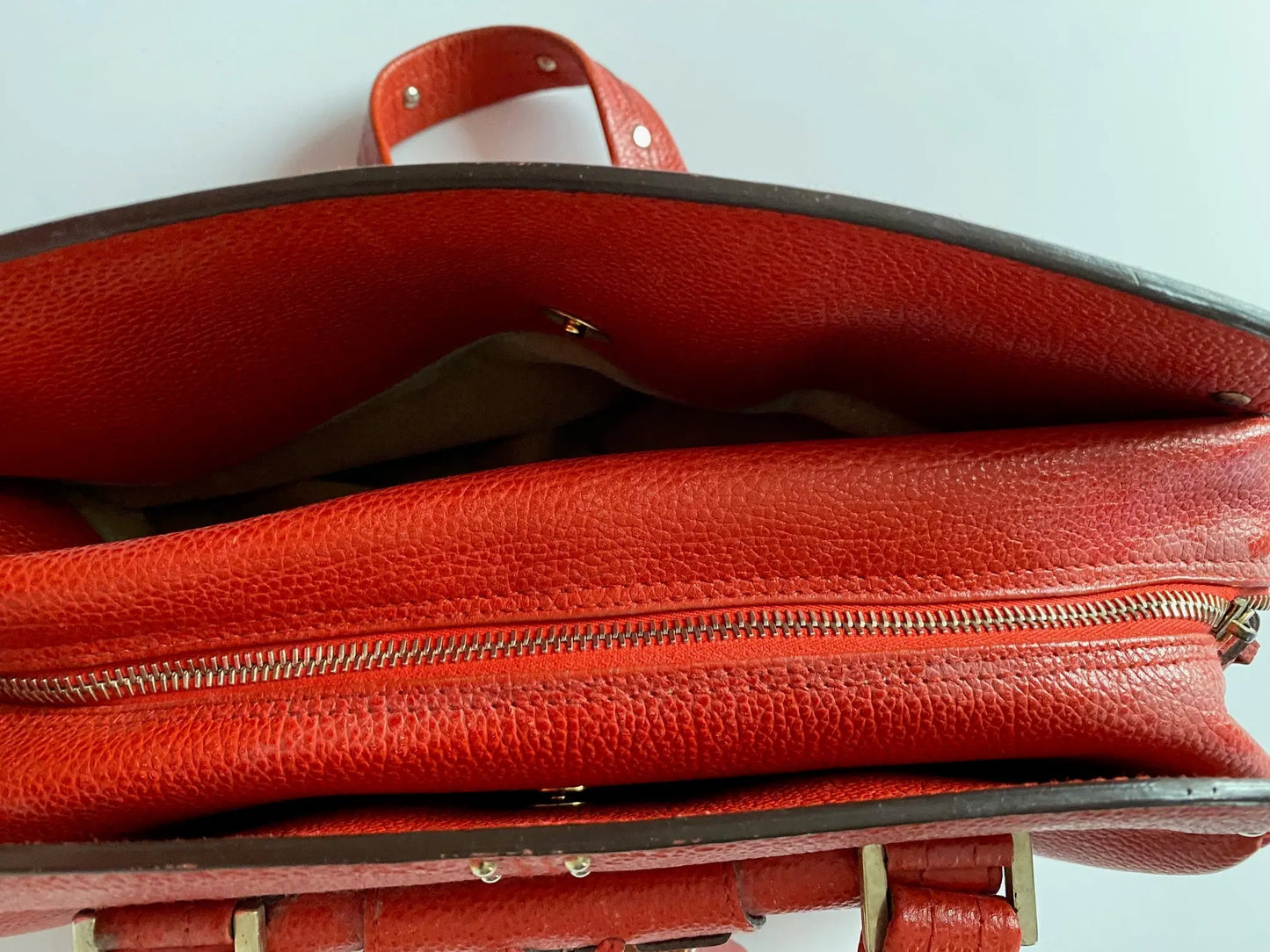 Red Leather Handbag by Luella Bartley Vivienne Austin