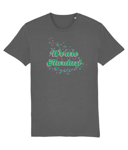 We are Stardust non gender organic T-Shirt- Emerald print Cherchez La Femme brand